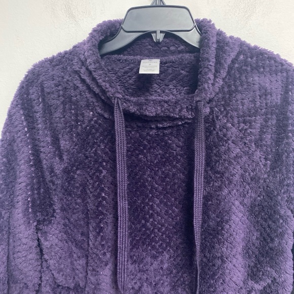 Members Mark Cozy Plush Pullover Purple Soft SZ Small - Picture 2 of 4